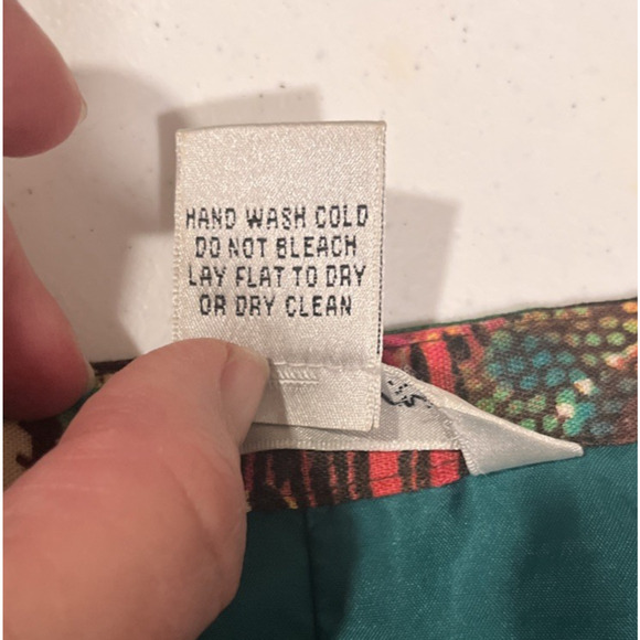 WD NY Multi-color Pleated 100% Linen Skirt Women’s Sz 8 Boho Festival - Picture 9 of 12